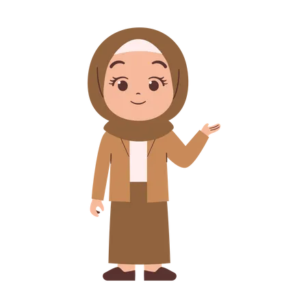 Hijab-Lehrerin  Illustration