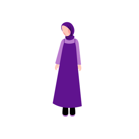 Hijab-Model posiert  Illustration