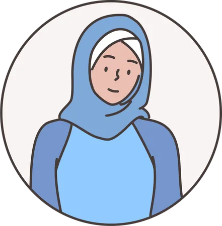 Mujer hijab  Ilustración