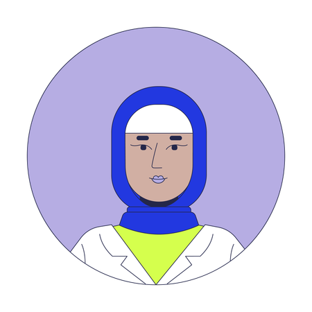 Mujer musulmana con hijab elegante e informal  Ilustración