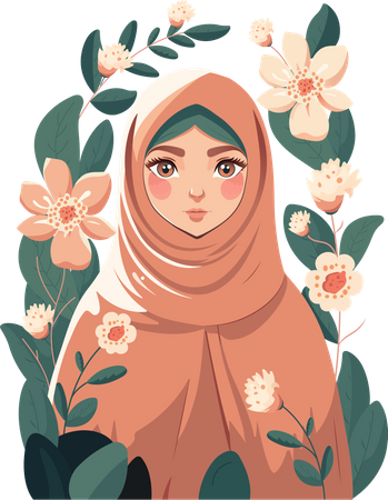 Hijab weiblich  Illustration