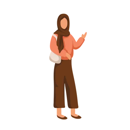 Hijab Woman Illustration
