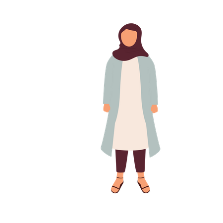 Hijab Woman Illustration