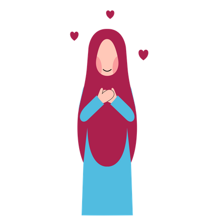 Hijab Woman For Self Love Illustration