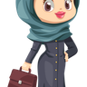 illustrations of hijab businesswoman