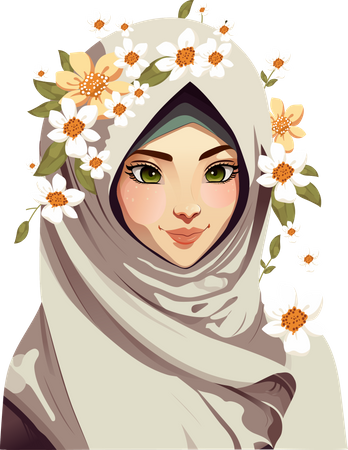 Hijab Woman  Illustration