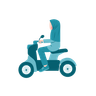 illustration for riding motorcycle