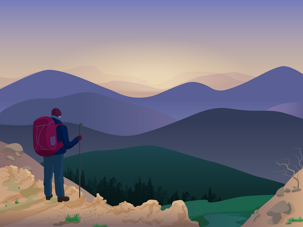 Hiker  Illustration