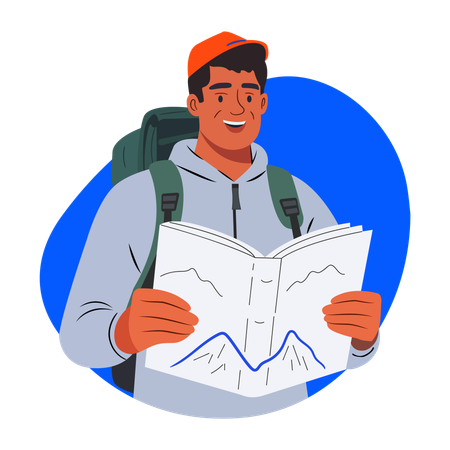 Hiking Guide  Illustration