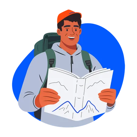 Hiking Guide  Illustration