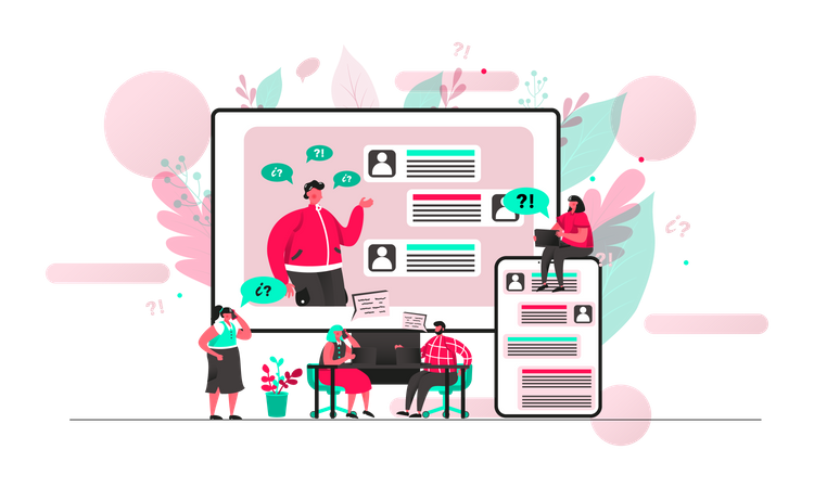Hilfecenter  Illustration