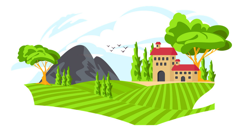 Hilly Area Illustration
