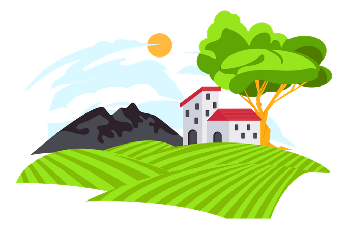 Hilly Area  Illustration