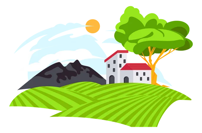 Hilly Area  Illustration