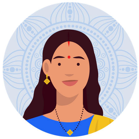 Femme hindoue  Illustration