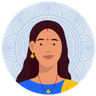 hindu woman illustrations