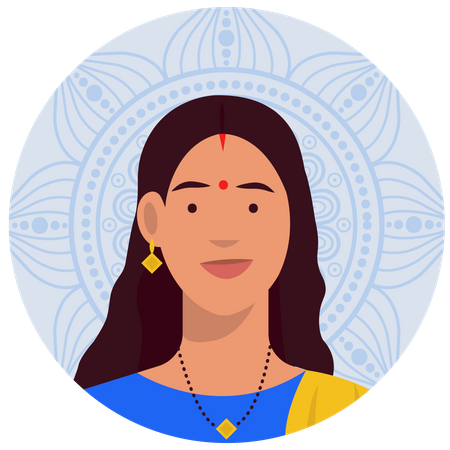 Hinduistische Frau  Illustration