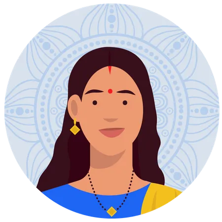 Mujer hindú  Ilustración