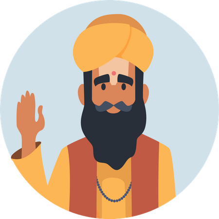 Hindu Sadhu  Illustration