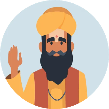 Hindu Sadhu  Illustration