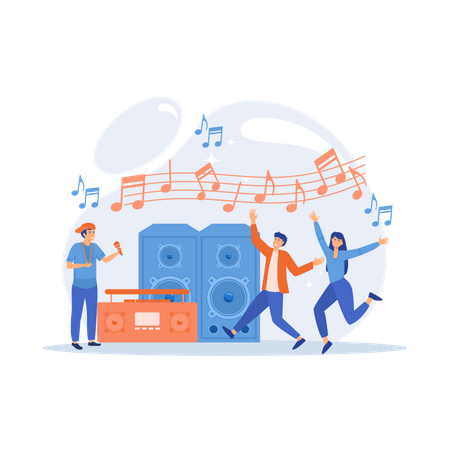 Hip hop singer  Illustration