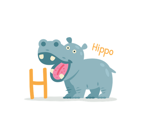 Hipopótamo  Ilustración