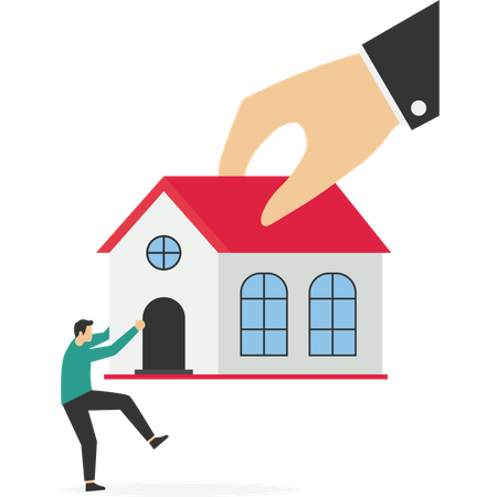 Execução de hipoteca residencial ajuda empréstimo de dívida  Ilustração