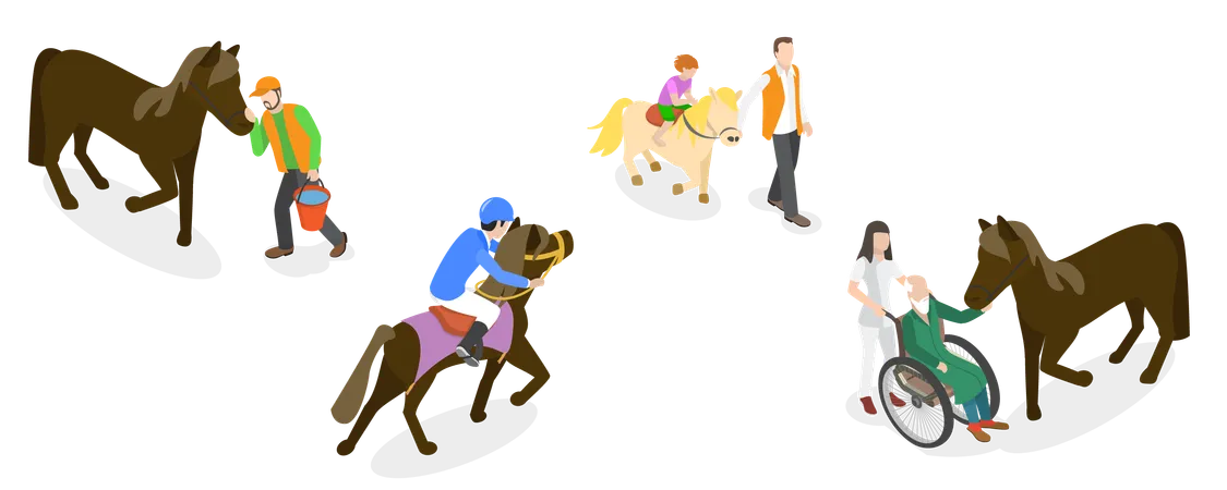 Hippotherapy  Illustration