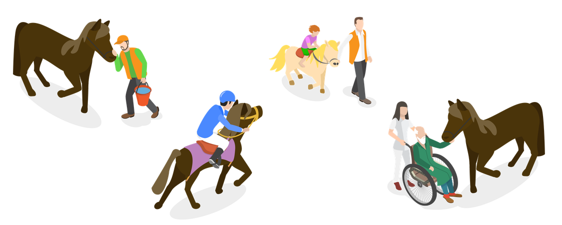 Hippotherapy  Illustration