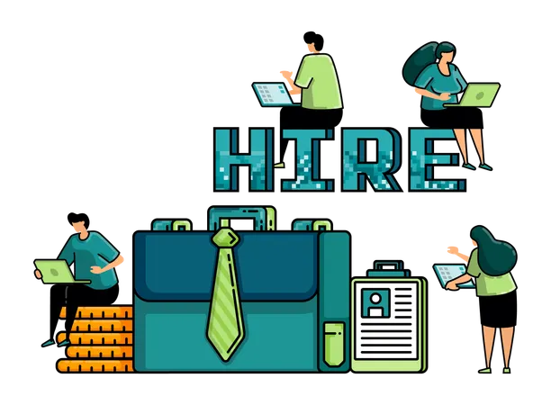 Hire employee  Illustration