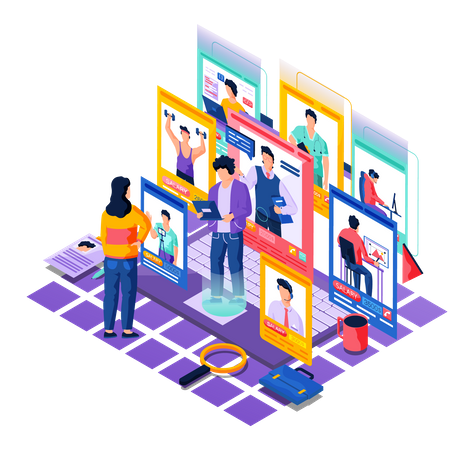 Hiring agency  Illustration