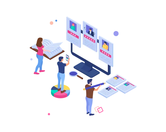 Hiring and recruitment  Illustration