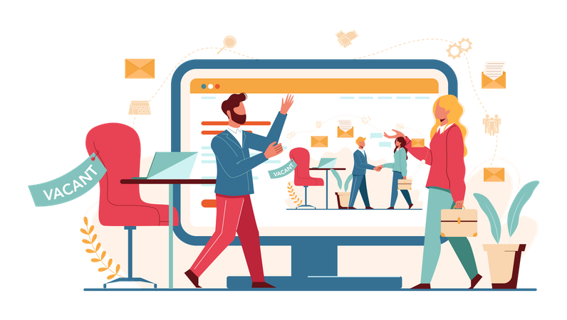 Hiring for job  イラスト