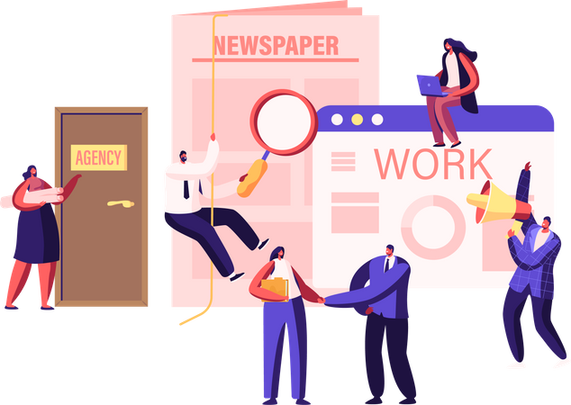 Hiring Job in Newspaper Advertising and Online  Illustration