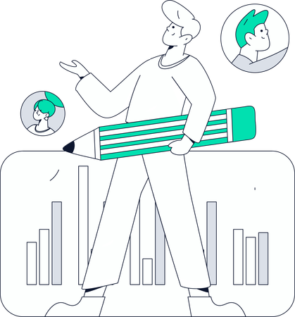 Hiring manager doing Workforce Recruitment  Illustration