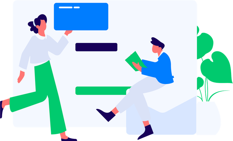 Hiring manager searching new employees  Illustration