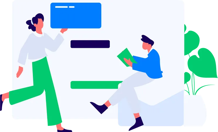 Hiring manager searching new employees  Illustration