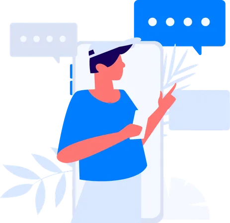 Hiring manager searching new employees  Illustration