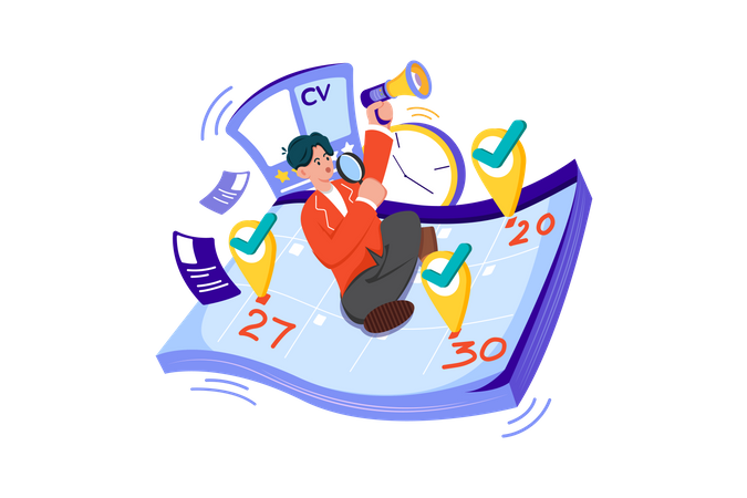 Hiring Schedule  Illustration