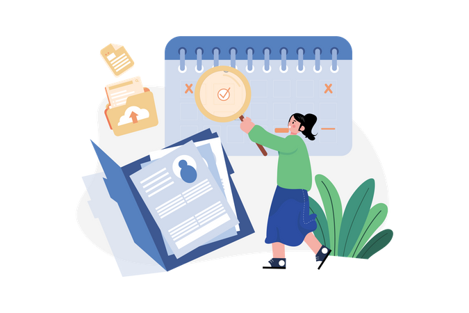 Hiring Schedule  Illustration