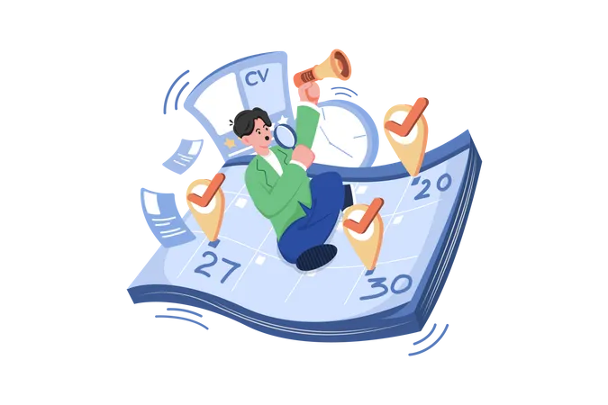 Hiring Schedule  Illustration