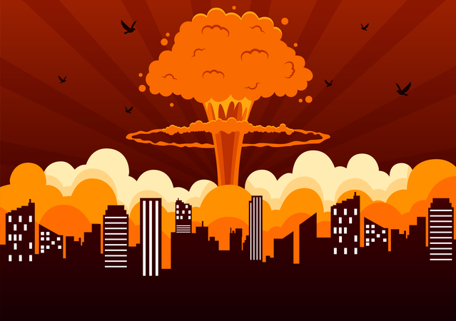 Hiroshima Attack  Illustration