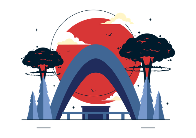 Hiroshima Day  Illustration