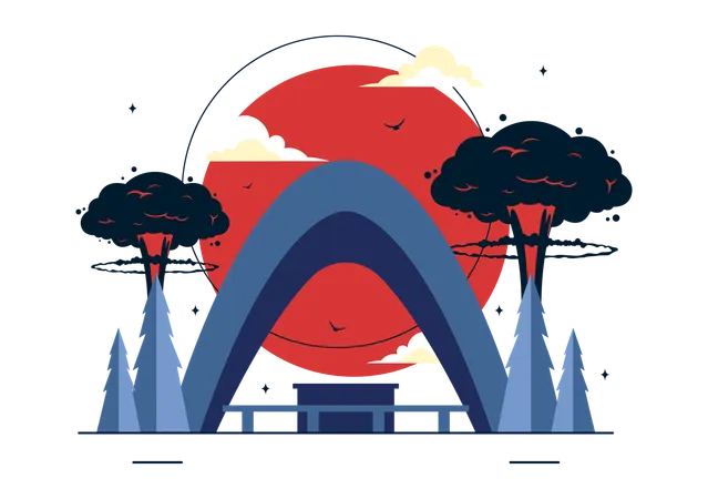 Hiroshima Day  Illustration