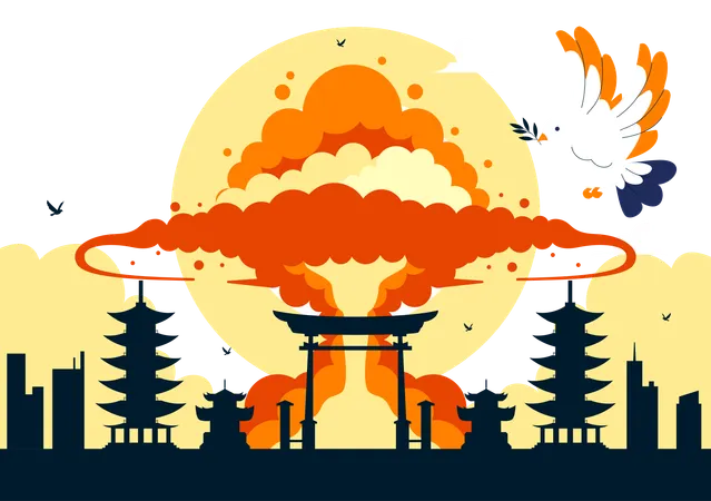 Hiroshima Day  Illustration