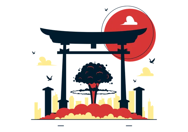 Hiroshima Day  Illustration