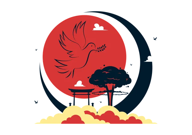 Hiroshima Day  Illustration