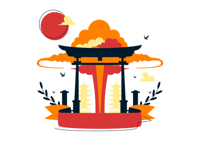 Hiroshima Day  Illustration
