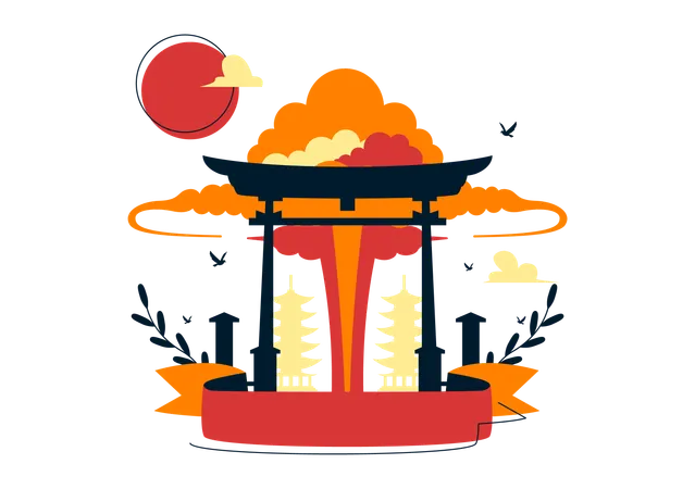 Hiroshima Day  Illustration