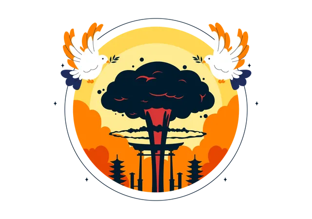 Hiroshima Day  Illustration